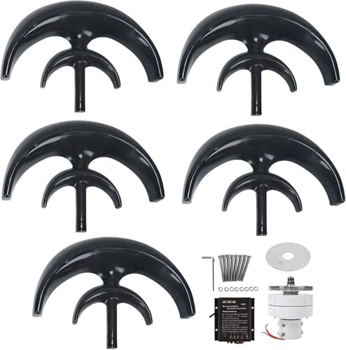 High Efficiency 12V/24V Vertical Axis Wind Turbine Kit - Compact Eco-Friendly Small Wind Generator, Quiet Renewable Energy Solution for Home Use, Efficient Windmill Motor System