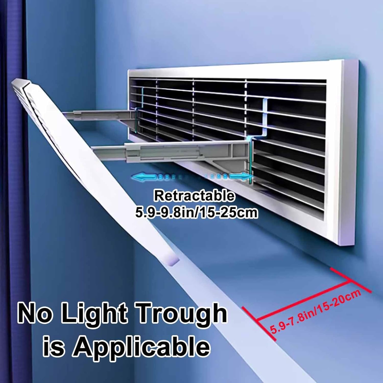 Adjustable Air Conditioner Deflector, Anti-Direct Blowing ac Vent Deflector, for Wall and Ceiling Angle Air Diverter