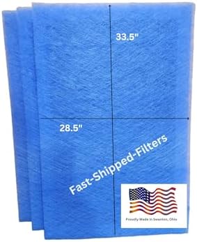 Fast-Shipped-Filters 3 Pack 30x36 Replacement Filters Compatible with Dynamic Air Cleaner 30x36 Refill Blue
