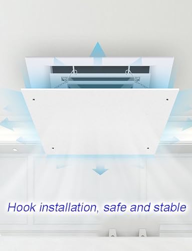 Adjustable Ceiling Air Vent, Washable & Chain-Fixed Design, Prevents Condensation, Optimizes Airflow, Perfect for Home & Office, Height Adjustable Ventilation Solution