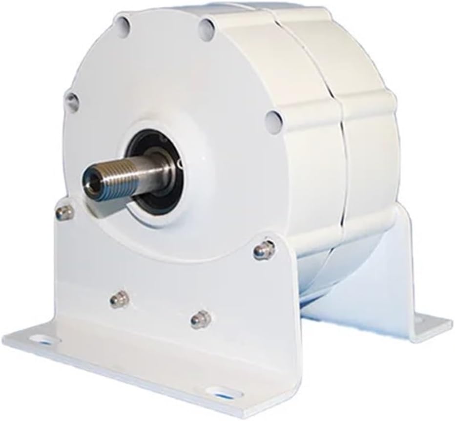 Wind Power Generator Wind Turbine and Water Turbine Low Speed 2000W 24V 48V Gearless Permanent Magnet Generator Industrial Energy(with Base,12V_2000W 300RPM)