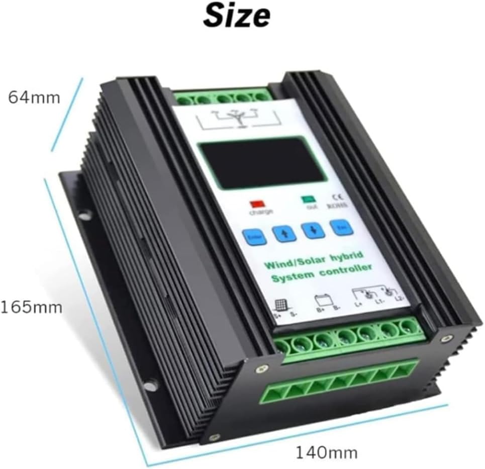 12V,HYZHANHONG MPPT Wind Solar Hybrid Charge Controller, 8000W 12V/24V/48V Boost Charge Regulator with LCD Display and Free Dump Load Accurate,48V