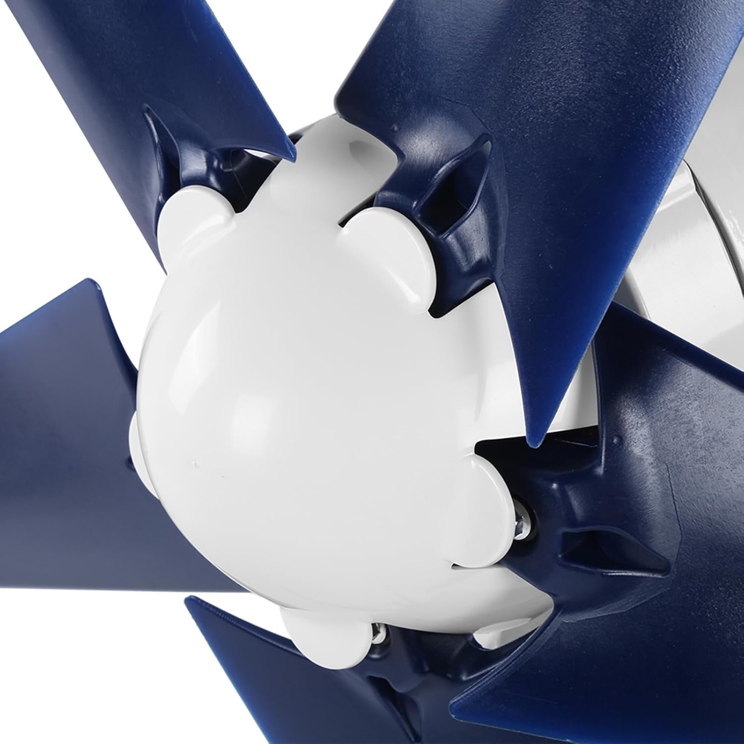 Oumefar 100W High Efficiency 5 Blades Wind Turbines Generator for Boats Mobile Homes, Black Alloy Material (Blue #12)