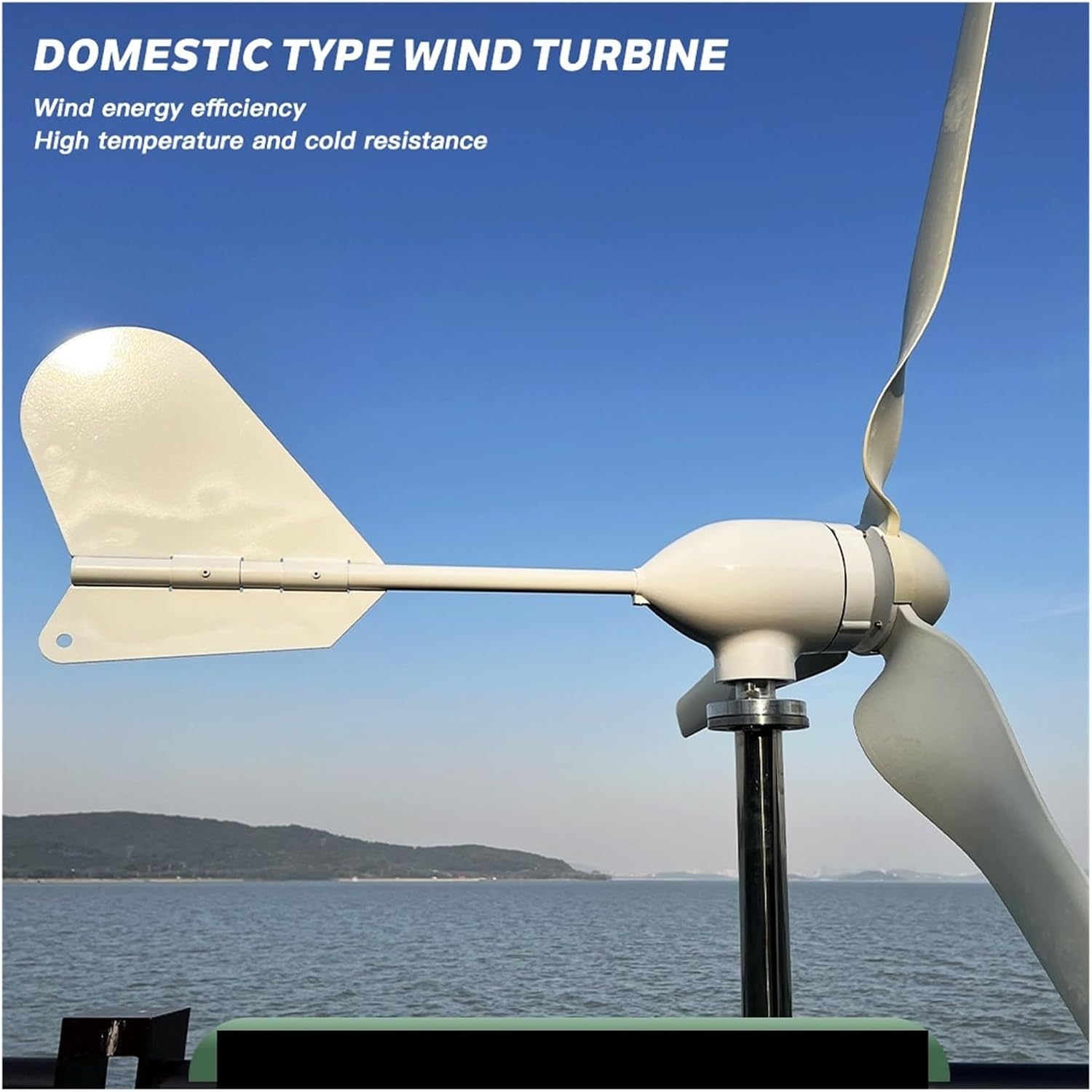 3000W Wind Turbine Generator Kit, Horizontal Turbine 12V/24V/48V Low Noise with 3 Blades Controller Industrial Energy(MPPT Hybrid Control,48V_3000W)