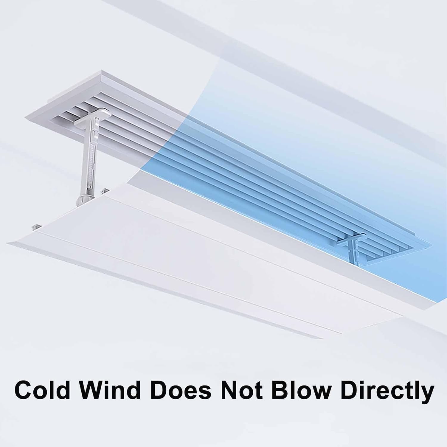 Adjustable Air Conditioning Baffle, Home Air Conditioner Deflector, Universal Air Conditioning Windshield Redirector, for Cooling & Heating Systems