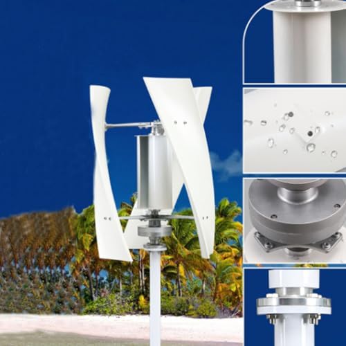 6000W Household Vertical Wind Turbine Kit, 3 Blades Magnetic Levitation, 220V-12V Low Noise Controller for Outdoor, Garden, Eco-Friendly Village Power Solution