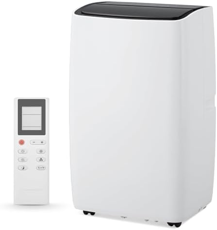 2025 New Update 12,000 BTU Portable Air Conditioners Cool Up to 550 Sq. Ft, 3 Modes Portable AC Cooling Unit with Remote/24Hrs Timer/Installation Kits for Home/Office/Dorm
