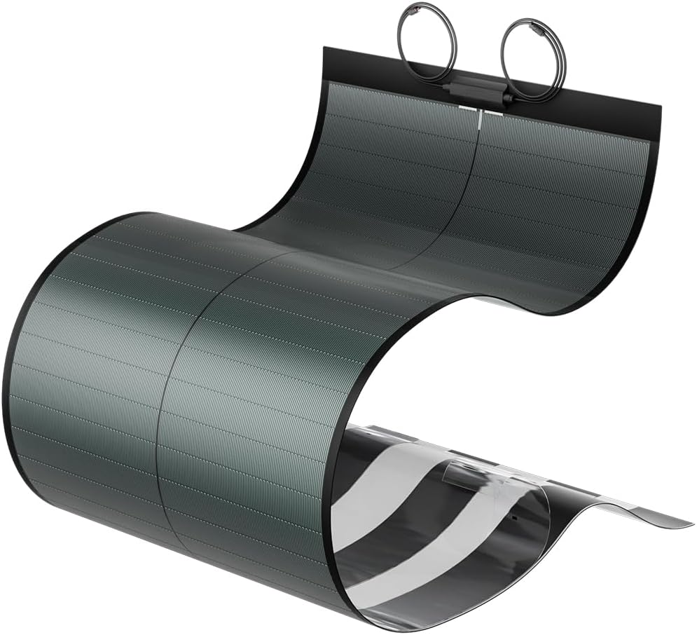 BougeRV Yuma 200W CIGS Thin-Film Flexible Solar Panel, The Most Flexible Anti-Shading Solar Panel with Tape for Easy Installation