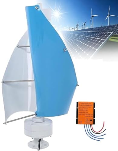 14000W Vertical Wind Turbine Generator Kit - 12V/24V/48V, 2 Blades, Permanent Magnet, 42.65ft/s, Ideal for Mobile Homes & Cabins (Green, 12V)