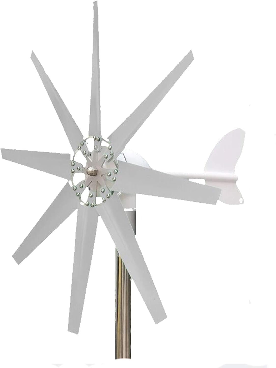 100W-5000W Horizontal Wind Turbine Power Generator 8 Blades,12V 24V Wind Turbine Generator Kit Suitable for Wind and Solar Hybrid Power Generation