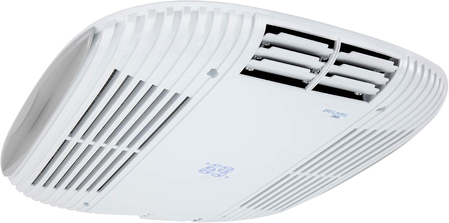 RecPro RV Air Conditioner Low Profile 9.5K Non-Ducted | Optional Heat Pump | Quiet AC | Cooling Only | RV AC Unit | Camper Air Conditioner (Do Not Include Heat Pump, Black)
