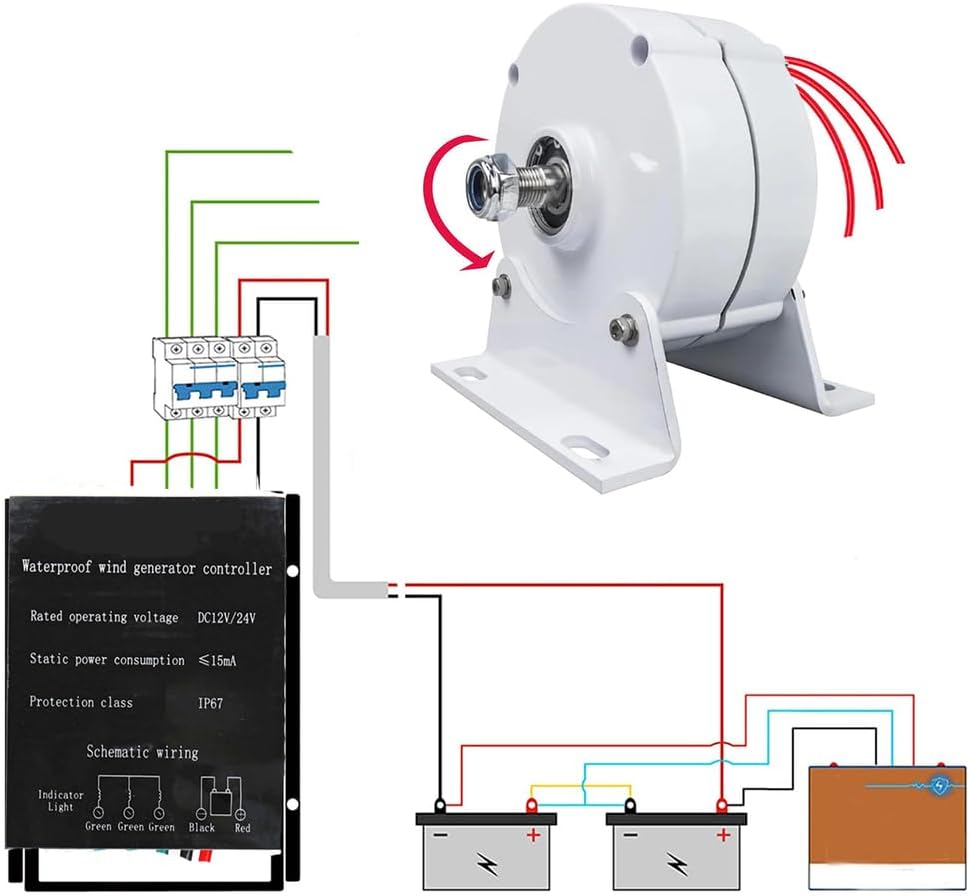 Low Speed 10000W 12V 24V 48V 3 Phase Gearlessermanent Magnet Generator AC Alt Penartors Low RPM Generator for Wind Turbine DIY