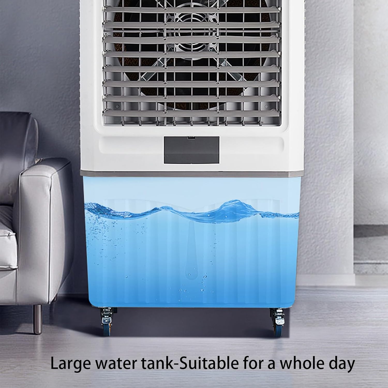 Evaporative Air Cooler, Portable Air Conditioner with Timer and Ice Packs, 3-Speed Windowless Air Conditioner for Room Office(77 * 48 * 139cm)