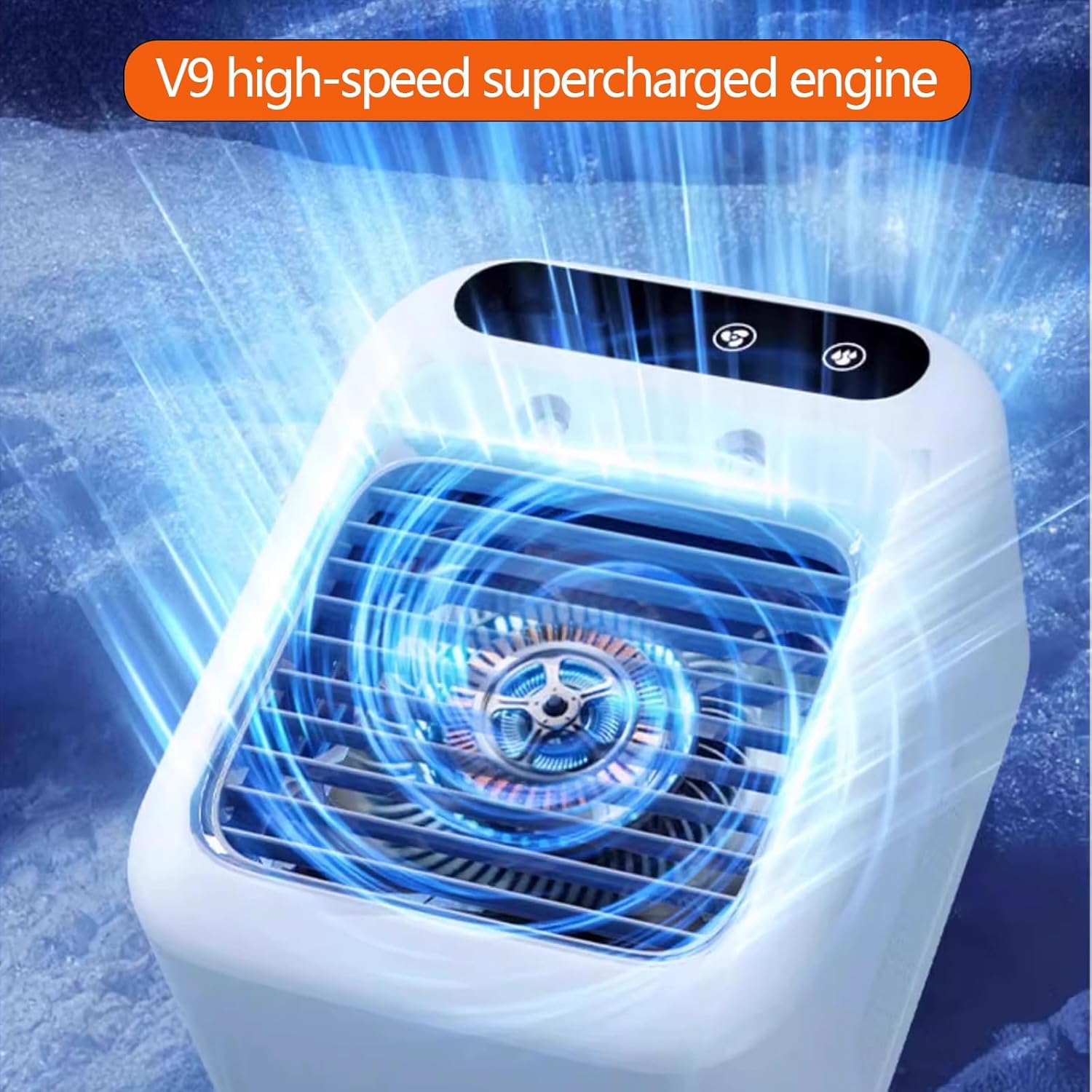 Mini Portable Air Conditioner for Bedroom with Water Tank Desk Air Conditioner for Office Quiet Small Cooling Fan for Room Garage Patio Camping