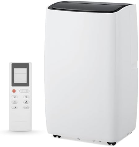 14,000 BTU Portable Air Conditioner,Cooling for Rooms Up to 750 sq.ft, Dehumidifier & Fan Modes for Bedroom/Indoor Use