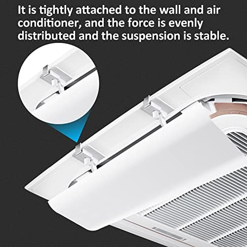Ceiling Air Vent Deflector, Air Conditioner Deflector for Central Air Conditioning, ABS Angle Adjustable Wind Baffle, Deflector Helps Cooling/Heating Air Circulation