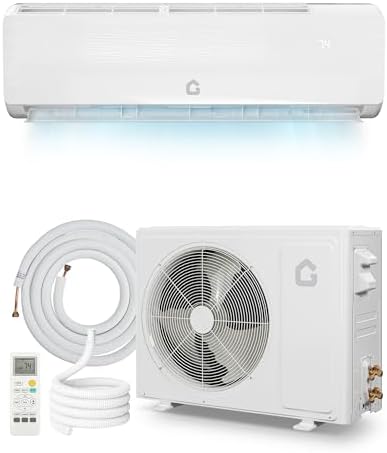 9000 BTU Mini Split Air Conditioner,19 SEER2 Ductless Inverter AC w/ 230V, Cool Up to 450 Sq. Ft with Heat Pump System,White