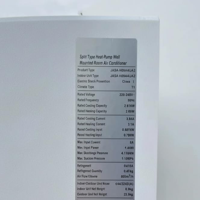 2.81kW Split Heat Pump Wall mounted Air Conditioner Dual purpose Variable Frequency Energy saving and Silent Design for Cooling and Heating