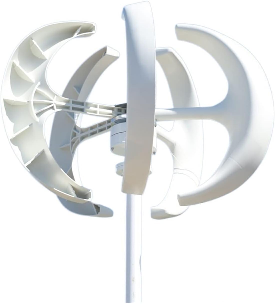 Wind Turbine, 8000W Wind Turbine 12v 24v 48v Vertical Axies Wind Generator Small Windmill Energy with MPPT Charge Controller Homeuse(White,with COTROLLER_24V)