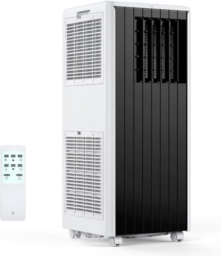 8000 BTU portable ac,3-in-1 Portable AC with Remote Control, Digital Display, 24 Hrs Timer, Stand Up Air Conditioners with Caster Wheels for Room Cooling Up to 350 Sq.ft
