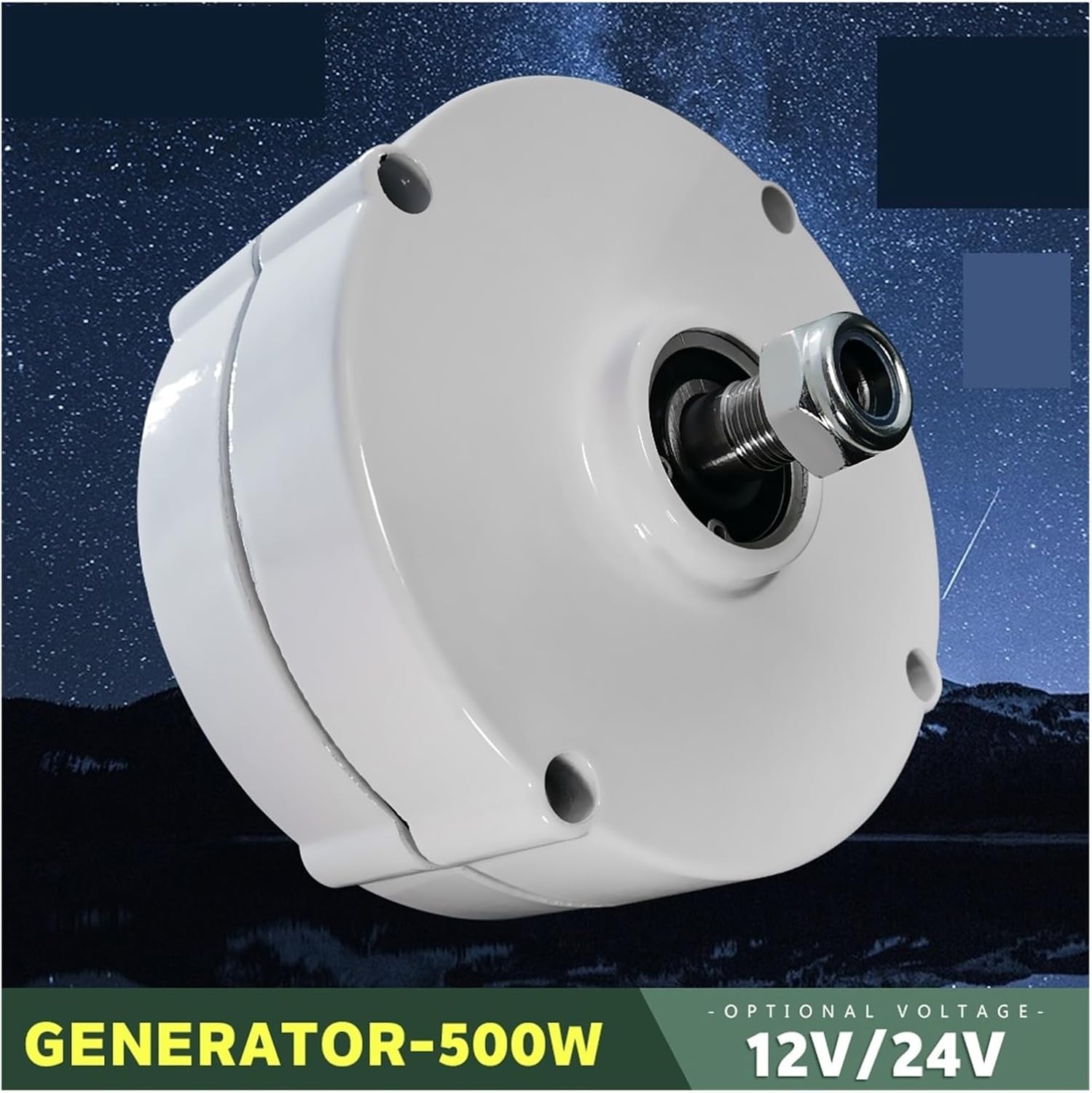 Wind Turbines Generator, 500w Wind Turbine Generator 12V 24V 750 RPM AC DC Power Magnetic Water Turbine Hydro tor Windmill Industrial Energy(Type 4,12V)