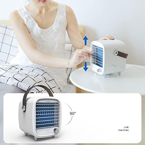 Mini Air Conditioner, Personal Air Cooler w/Night Light, USB Powered Evaporative Air Cooler, Small Desktop Air Conditioner Portable for Room Bedroom Office