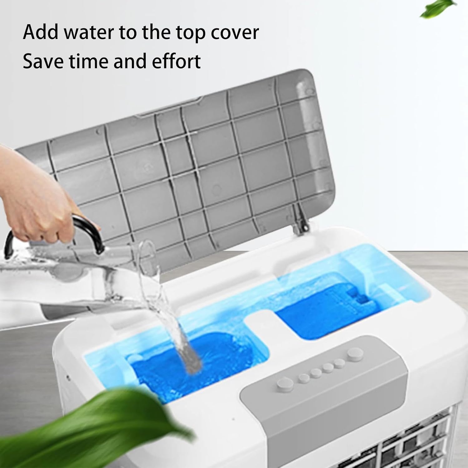 Windowless Air Conditioner, Portable Swamp Cooler with Water Tank and Ice Packs, 3 Speeds Evaporative Air Cooler for Room Office