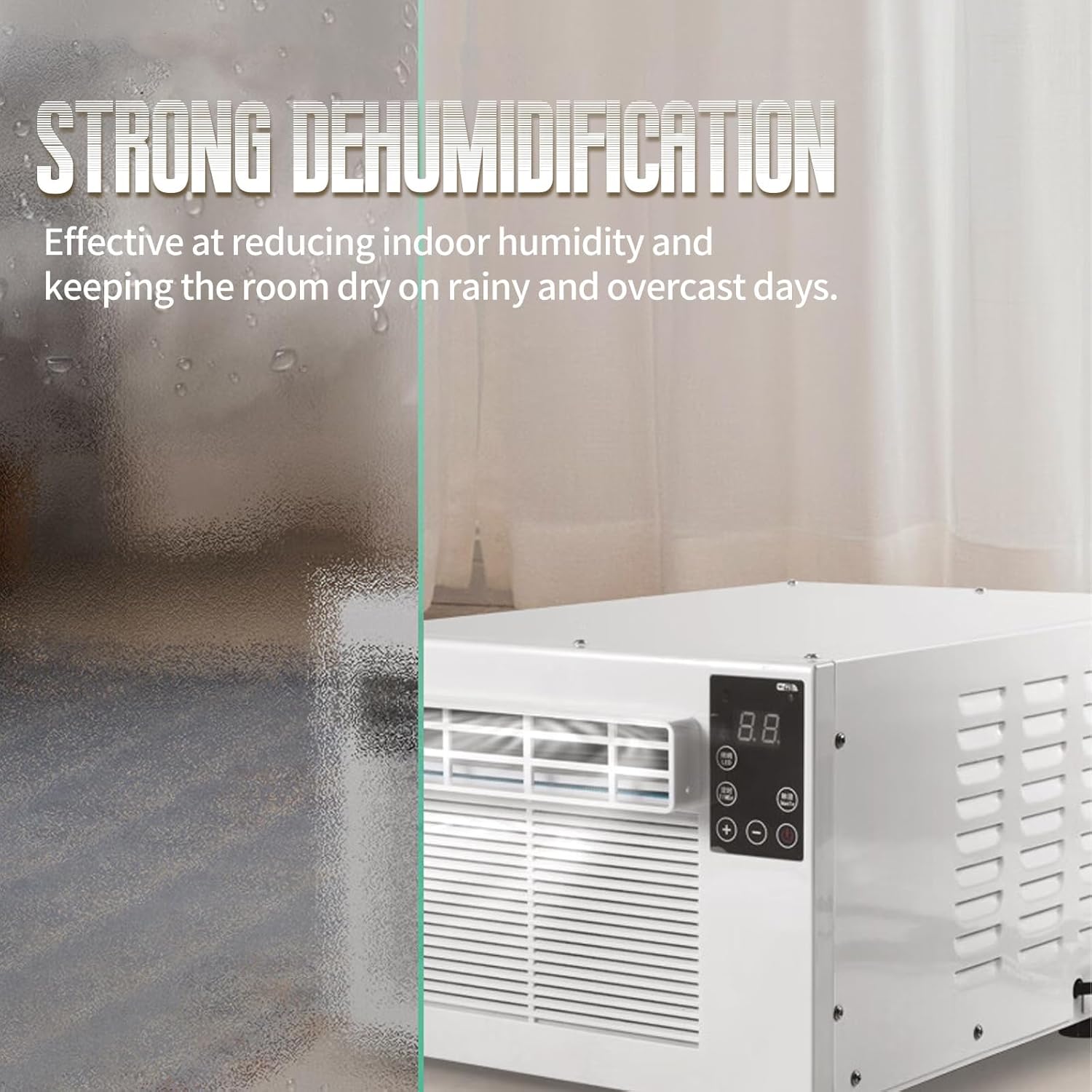 Compact Mini Air Conditioner - Fast Cooling Dehumidifier for Camping, No Outdoor Unit Required