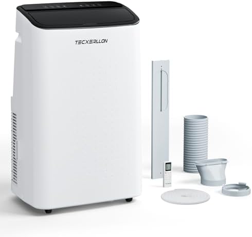 15000 BTU Portable Air Conditioners Cools Up to 800 Sq.Ft, 4-IN-1 Self-Evaporating Portable AC Unit with Dehumidifier, Fan, Sleep Mode, 24-Hour Timer, Remote Control for Large Room, Office