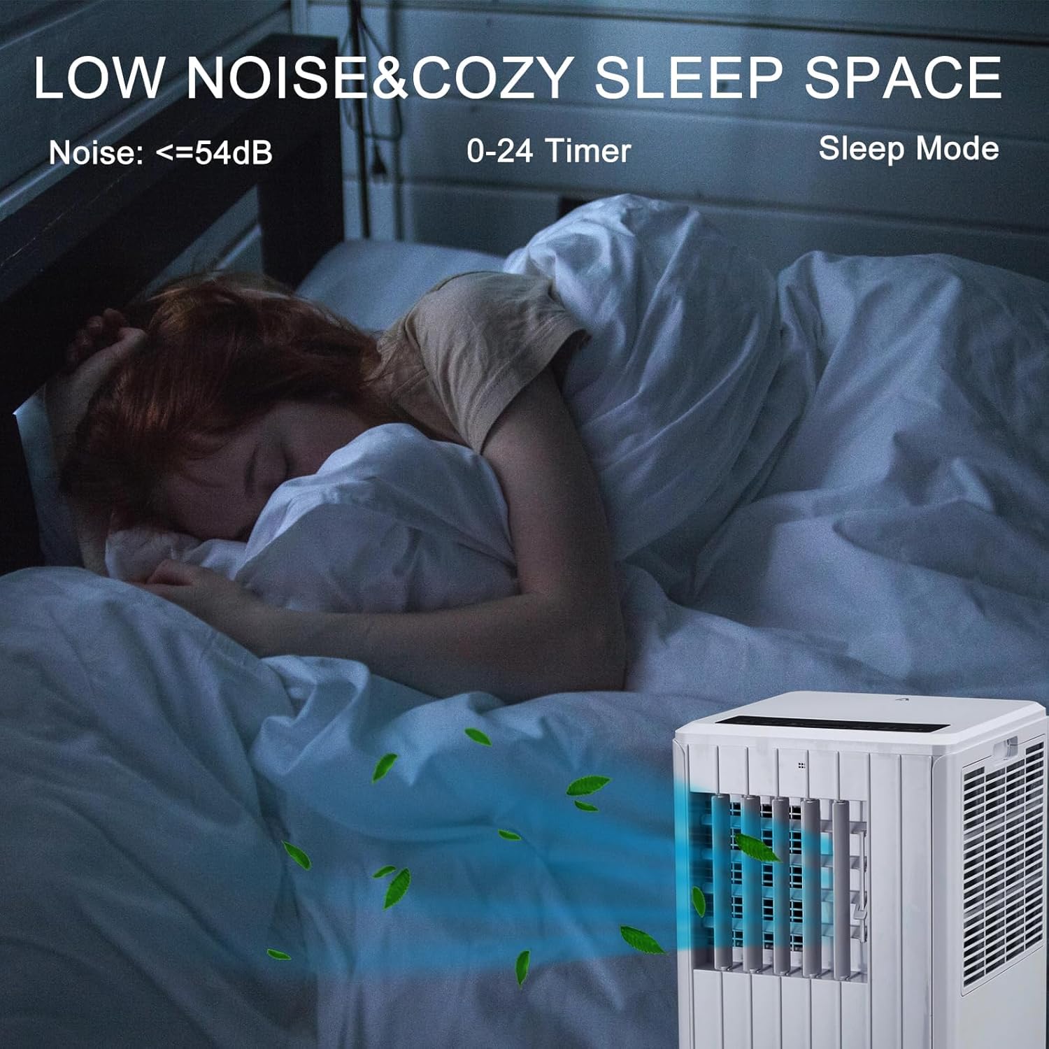 Portable Air Conditioner | 8,000 Btu for Large Rooms Up to 350 Sq. Ft. | 3 Modes, Remote Control, and Installation Kit Included | Ideal for Cooling