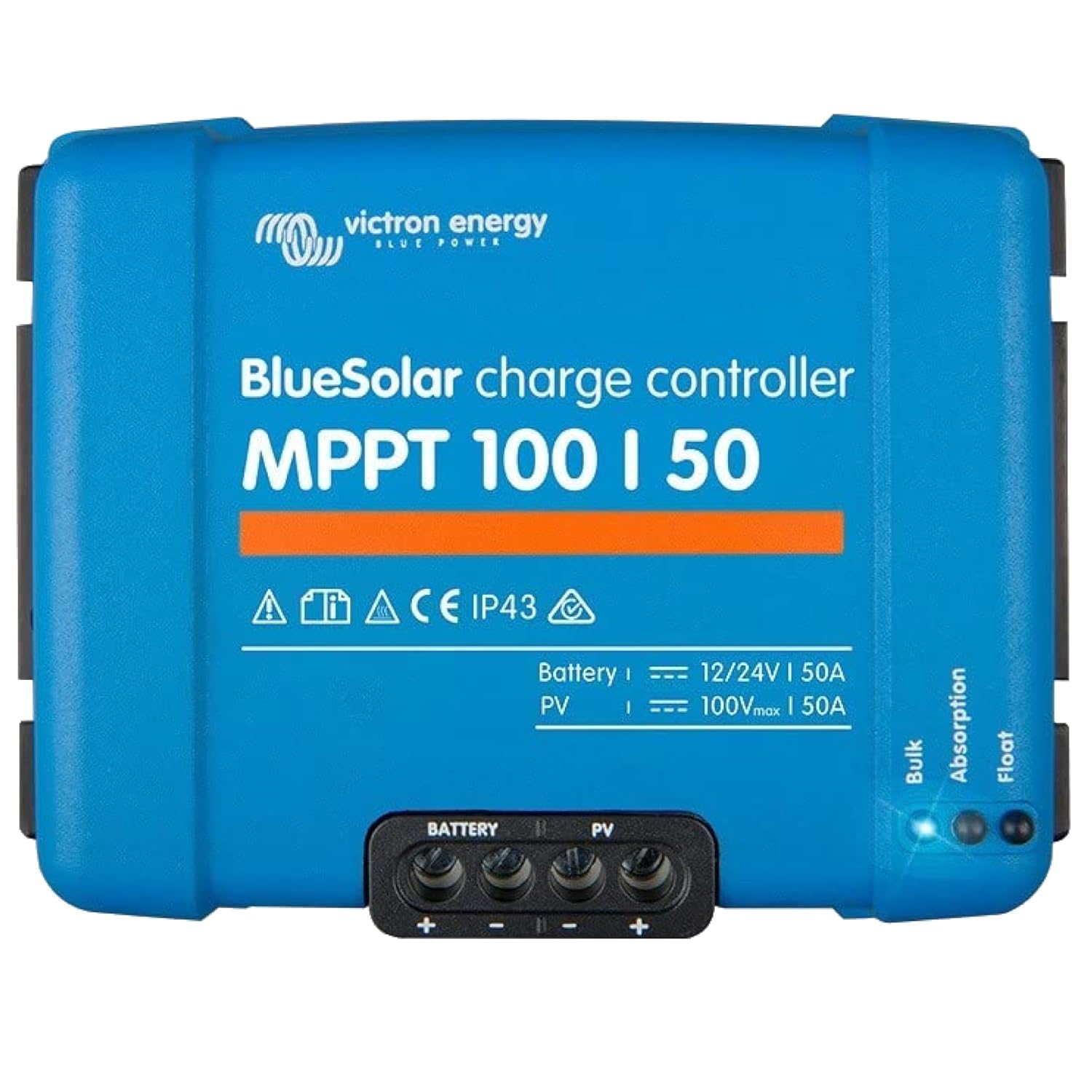 Victron Energy BlueSolar MPPT Solar Charge Controller - Charge Controllers for Solar Panels - 100V, 50 amp, 12/24-Volt