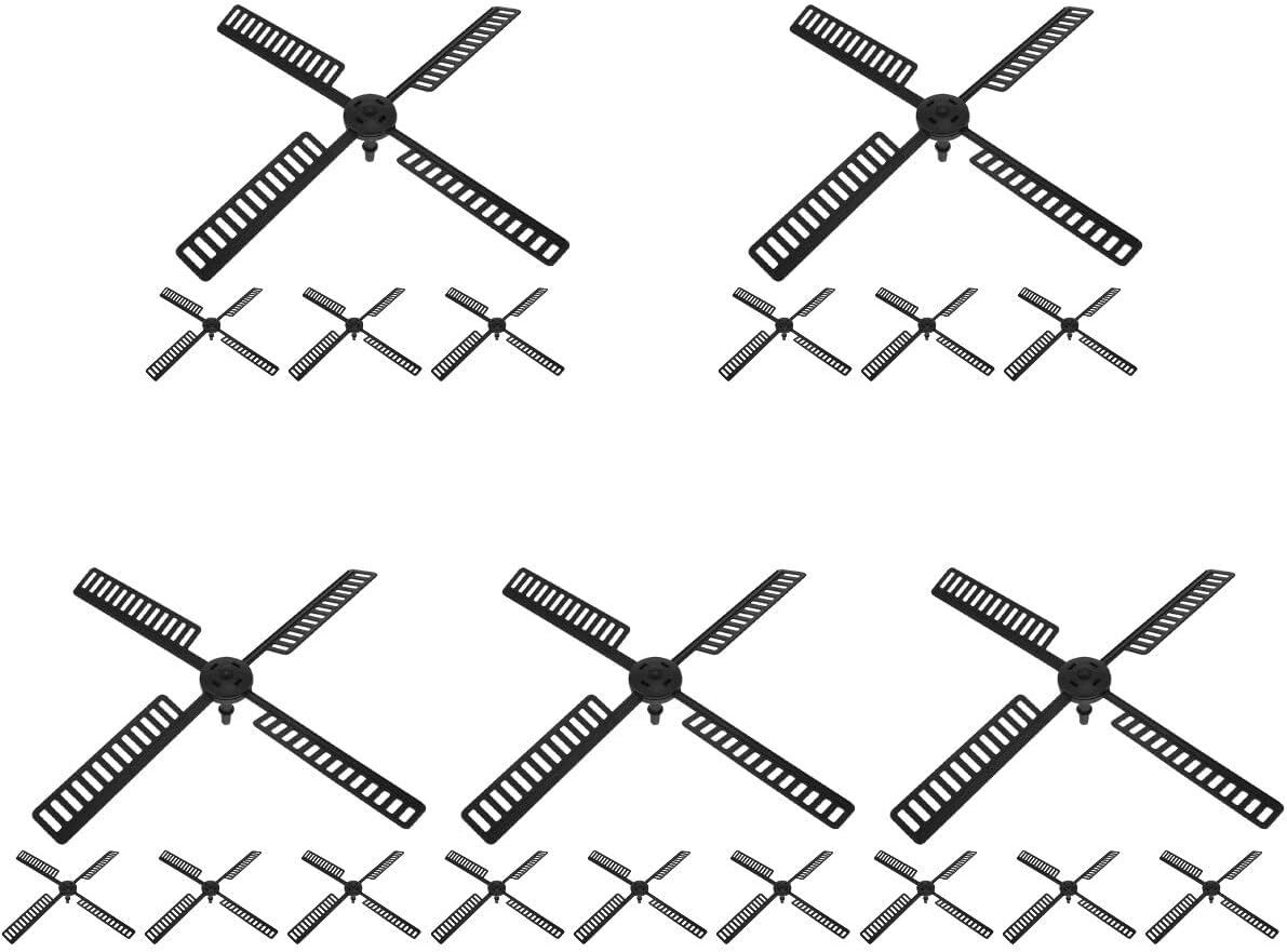 Ciieeo 20pcs Plastic Windmill Blades for Outdoor Use Garden Decoration Stable and Fading-Resistant Windmill Parts for Yards and Patios