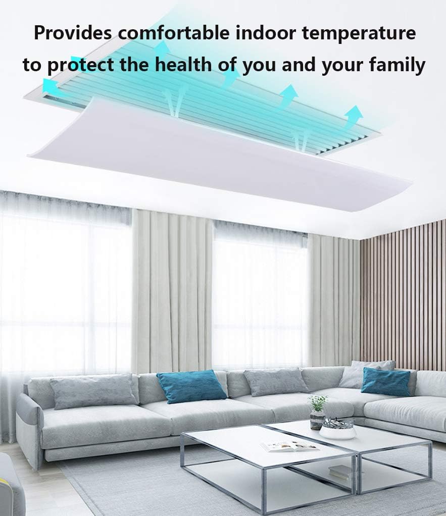 Air Conditioner Deflector For Ceiling Blind Shutter Air Conditioning,Air Deflector Angle Adjustable Anti Direct Blowing,Air-Con Deflectors For Home/Office,Lightweight Plastic,Easy To Install