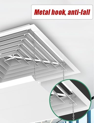 Central Air Vent Deflector, Air Conditioner Deflector, Vent Covers for Home Ceiling, Ceiling Vent Deflector with Hook for Home Office