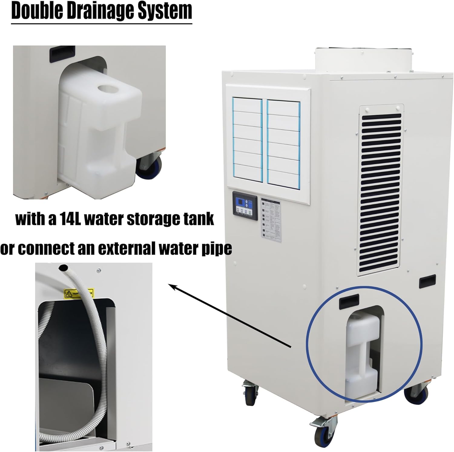 Industrial Air Conditioner Portable Mobile Spot Cooler Industrial Grade Commercial Indoor Outdoor Machine Louver Type 220V 1820W