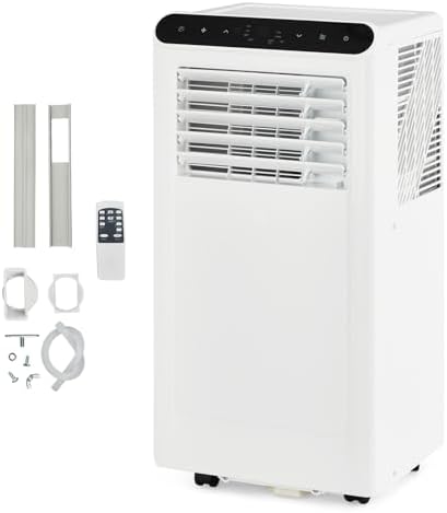 2025 New Model Portable Air Conditioner, 10000 BTU Air Conditioner Cool Up to 550 Sq.Ft, 3-in-1 AC Unit, Dehumidifier, Fan, Window Installation Kit & Remote Control,LED Display,24Hrs Timer for Home