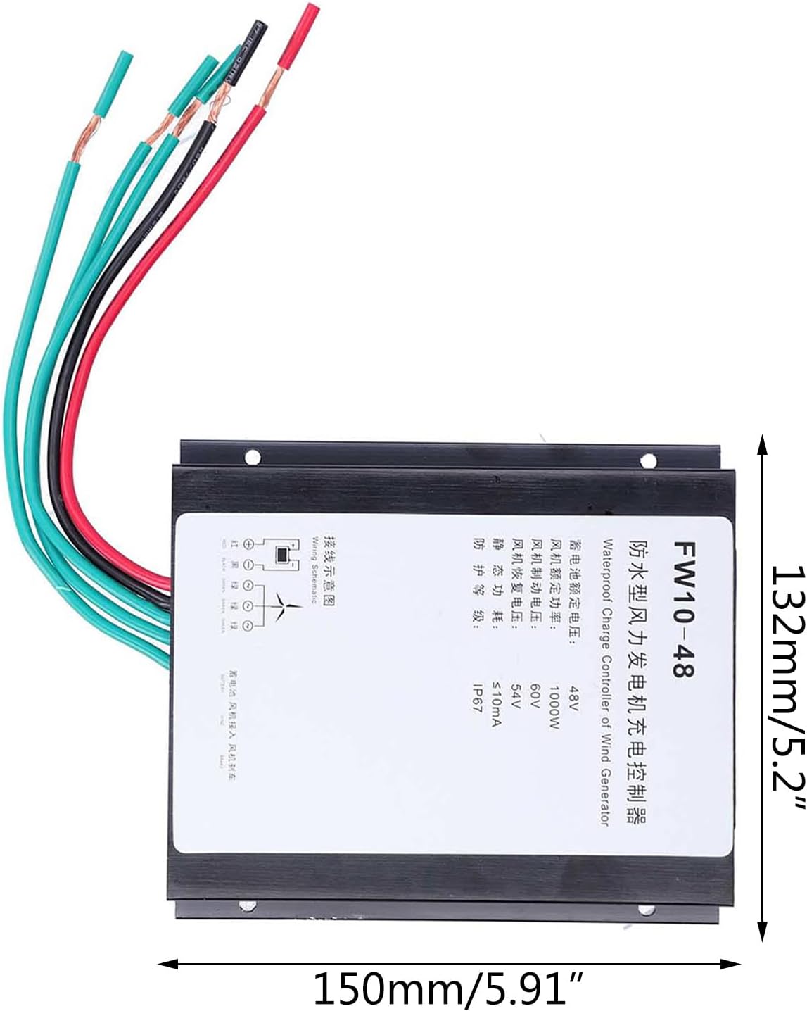 Aluminum Alloy Wind Controller 1000W 48V Generator Controller Power Management for Residential Use