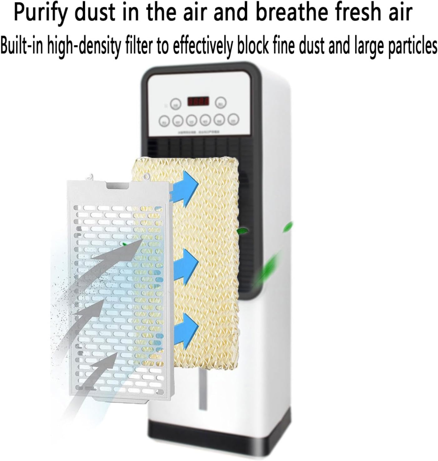 Portable Air Conditioner 3-IN-1Cooling Fan Evaporative Air Cooler w/3L Tank 4 Modes & 3 Speeds 12H Timer Portable AC Floor Standing Air Conditioner for Indoor Room Bedroom