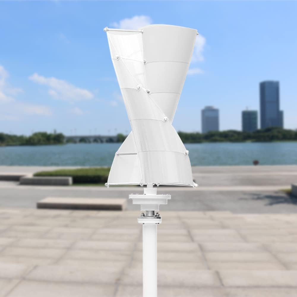 Wind Turbine, 3000W Wind Vertical Turbine Generator Alternative Free Energy Windmill 24V 48V MPPT Controller Wind System(Blue White,MPPT Controller_12V)