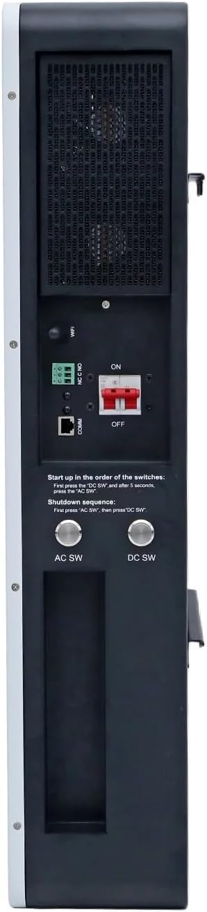 ZLPOWER All-in-One 3.5KVA Solar Inverter with 2.56kWh LiFePO4 Battery, AC Input/Output 120V/240V Split Phase Pure Sine Wave Inverter, 100A MPPT & WiFi,ESS,UL Certified for Home Backup(2.56KWH-3.5KVA)