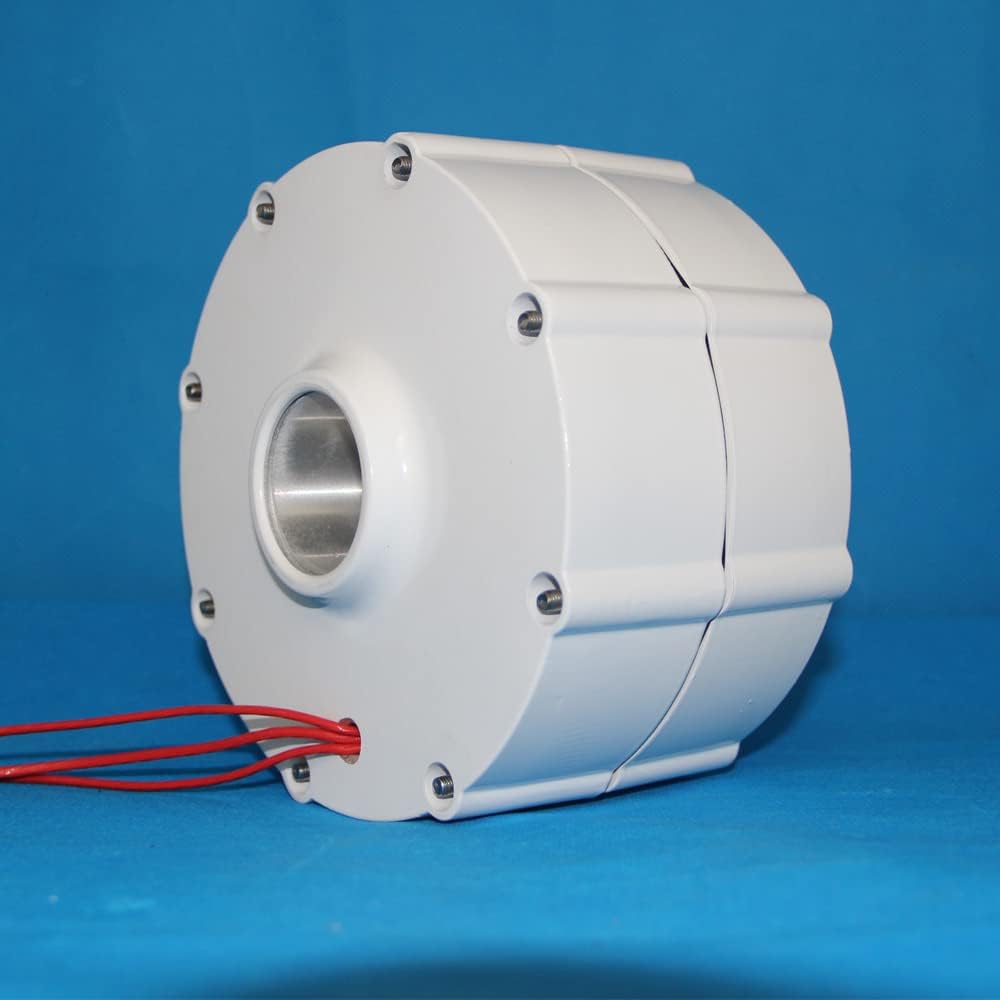 Wind Turbine, Low Speed 600W 12V 24V 48V 3 Phase Gearless Permanent Magnet Generator AC Alternators Use for Wind Water Turbine(with Base,48V_1000W)