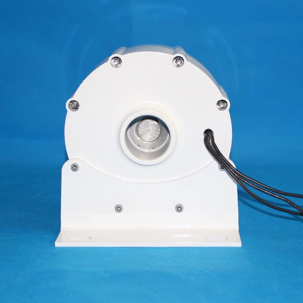 Wind Turbine, 800W 1000W 12V 24V 48V Permanent Magnet Generator 600rpm Gearless 3 Phase Synchronous Alternator Dynamo Water Wind Turbine(with Base,24V_500W)