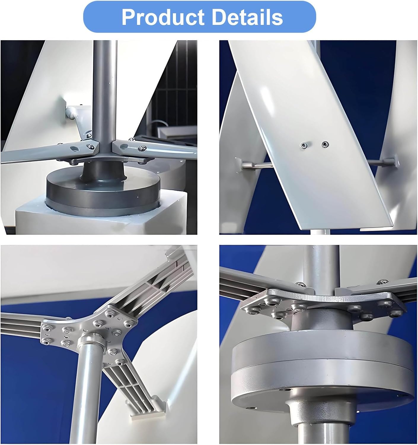 300W Upgraded Wind Vertical Axis Turbine Generator 12V 24V with MPPT Controller Wind Turbine Kit for Hybrid Wind Solar System 24V~300W