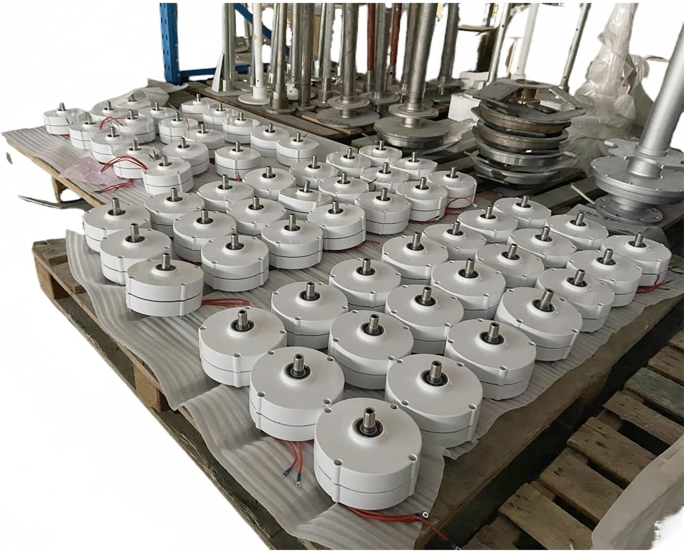 14000W 12V 24V 48V 220V 3 Phase Gearless Permanent Magnet AC Alternators Use for Wind Water Turbine Diesel Engine (with Base,White)