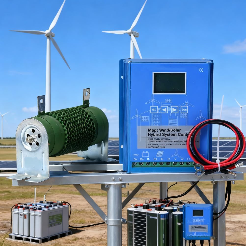 48v,HYZHANHONG Wind Solar Hybrid Charge Controller 1200W-3600W, 12V/24V/48VMPPT Wind Solar Hybrid Boost Controller, for Wind Turbine Generator Charger 2400W-12V