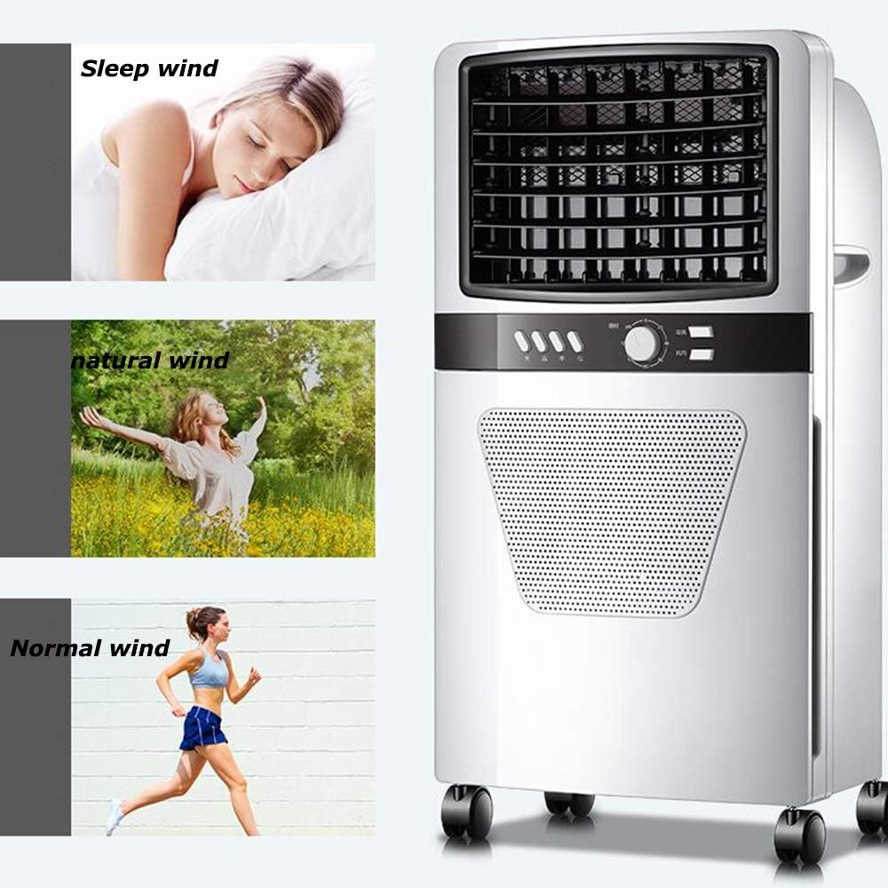 Cooling Fan Portable Air Conditioner Fan, 3 Speed Mini Personal Evaporative Air Cooler Fan Swamp Cooler Desk Humidifier Fan for Office Dorm Nightstand 65W Oscillation Function