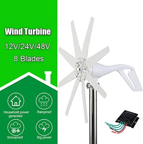 10000W No Noise Vertical Wind Turbine Kit - 8 Blades Household Magnetic Levitation Generator, 12V-220V with Controller for Home & Garden Lighting Solutions