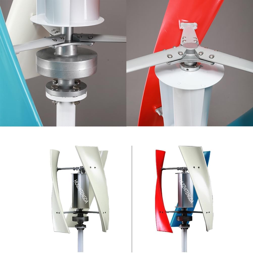 9000W Vertical Axis Wind Turbine Generator with Controller, Portable Wind Turbine Power 12V-220V with MPPT Controller for Home Use