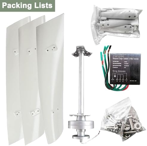 10000W Wind Turbine Generator - 3 Blades Low RPM Windmill for Home, Marine & RV Use - Efficient Wind Power Generator for 12V Systems