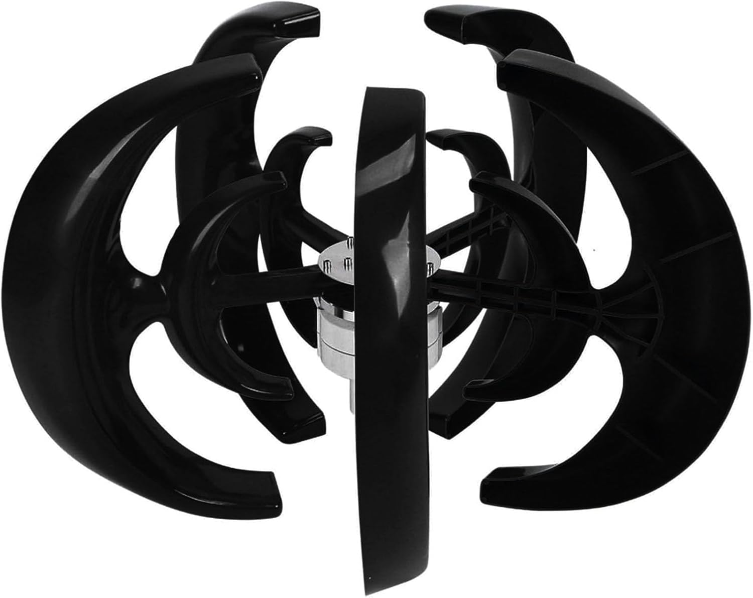 6000W Black Wind Turbine Generator, 12V 24V 48V Wind Vertical Axis Generator with Controller, 5 Blade Wind Turbine Generator Kit for Boat, Patio, Cabin